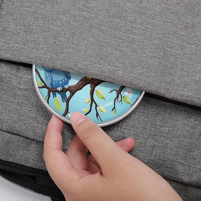 Owls on A Branch Wireless Charger 10W Fast Charging Pad Anti-Slip Qi Certified Wireless Charging Pad Charging Station Portable Phone Charger for All Wireless Charging Smartphone