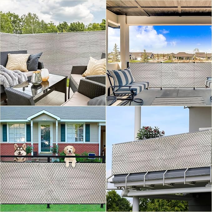 Privacy Screen Protector 2.3' x 29.5' Durable UV-Resistant Outdoor Privacy