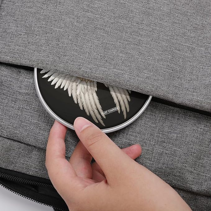 Angel Wing Wireless Charger 10W Portable Fast Wireless Charging Pad Compatible with Phone Slim Charging Station Lightweight Charger Mat Charging Block for Travel Home Office