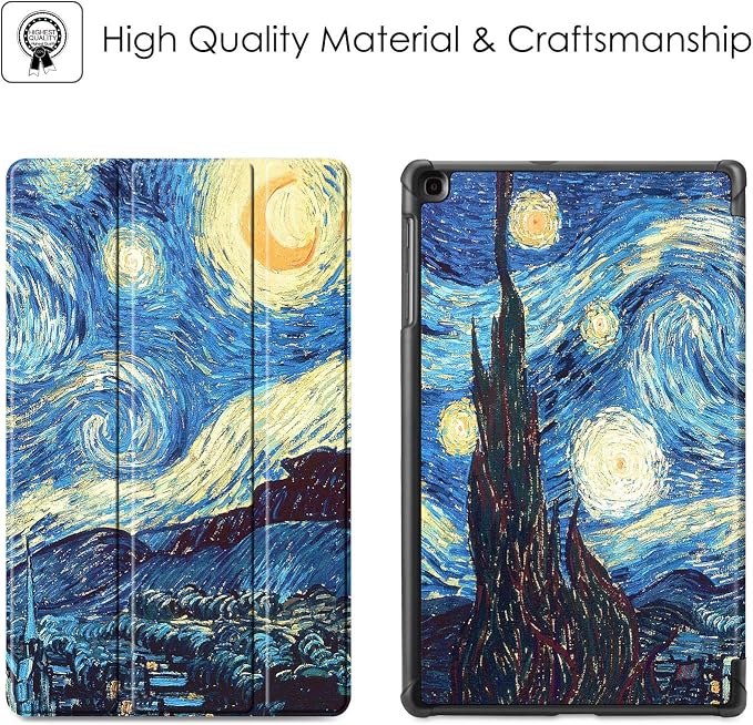 Fintie SlimShell Case for Samsung Galaxy Tab A 10.1 2019 Starry Night | Model SM-T510/T515/T517 Ultra Thin Lightweight Stand Cover