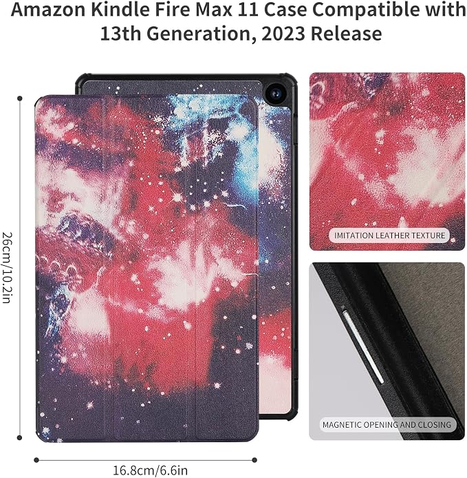 Case for FM 11 (13th Gen 2023) Multi-Angle Stand with Flexible Fixation Auto Wake/Sleep TPU Material (Brown)