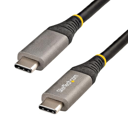 StarTech 3.3ft (1m) USB-C Cable 10Gbps 100W (5A) PD 8K 60Hz / 4K 144Hz USB-IF Certified Thunderbolt Compatible