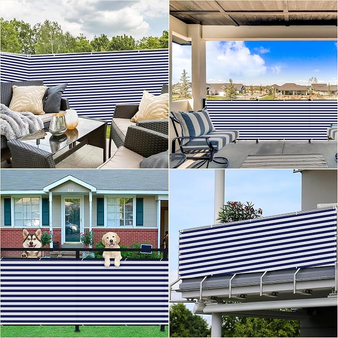Fence Privacy Screen 2' x 32.8' Durable and UV Resistant Garden Fence, Includes