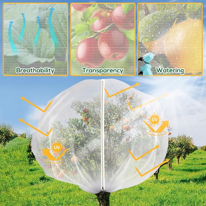 9.8 x 9.8 ft Large Fruit Tree Netting Cover