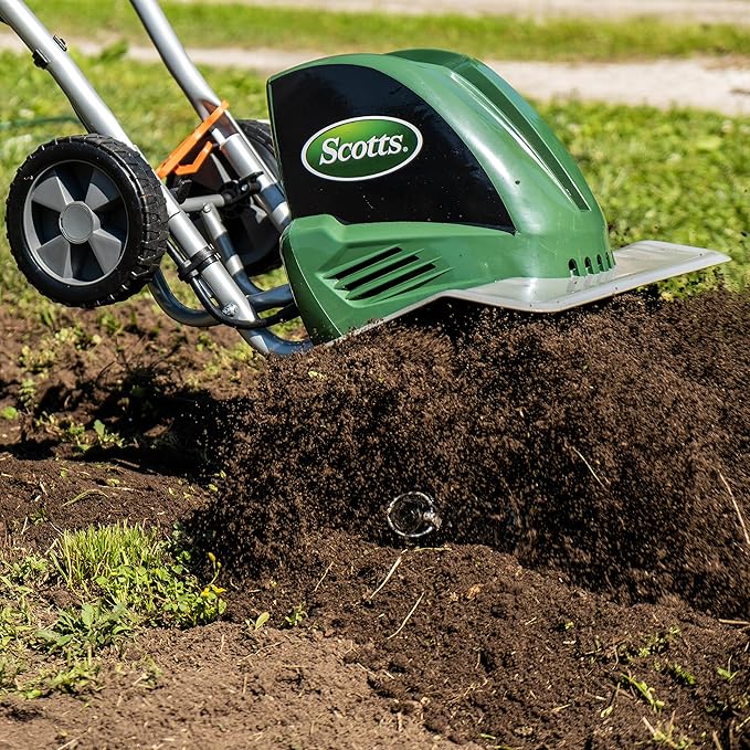 Scotts Outdoor Power Tools TC70135SS Garden Tiller, 16-Inch, 13.5-Amp, Green