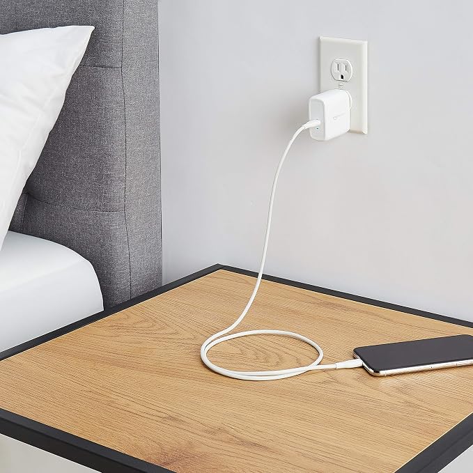 Amazon Basics 68W Two-Port GaN Wall Charger with 1 USB-C (60W) &amp 1 USB-A Ports (18W) with PD for Laptops Tablets &amp Phones (iPhone 16/15/14/13/12/11/X iPad MacPro Samsung More) Non-PPS B
