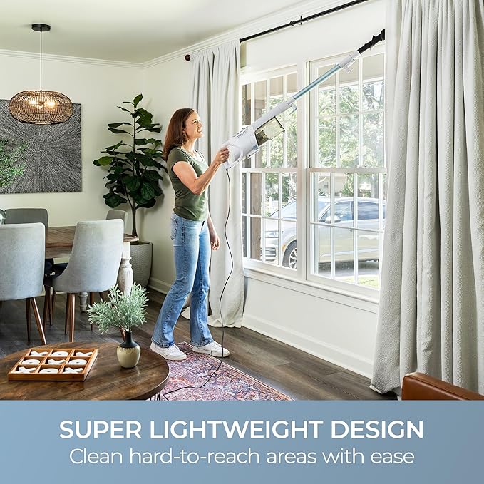 Kenmore CS2015 200 Series Corded Stick Vacuum, Detachable Hand Vac with 2-Motor Powerful Suction, Hair Eliminator Nozzle, LED Headlight & Swivel Steering for Carpets, Bare Floors and Couches