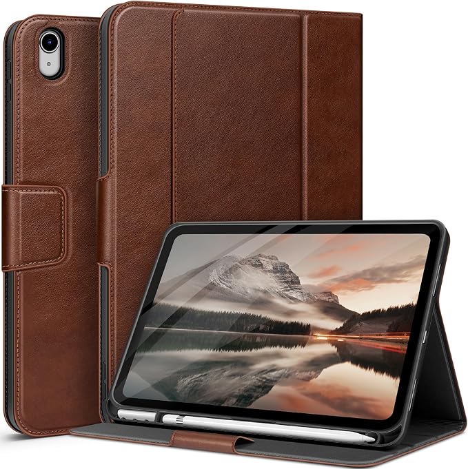 auaua Case for iPad (A16) 11th/10th Generation | with Pencil Holder Pocket Typing Angle Muti-Stand Magnetic Closure Auto Sleep/Wake