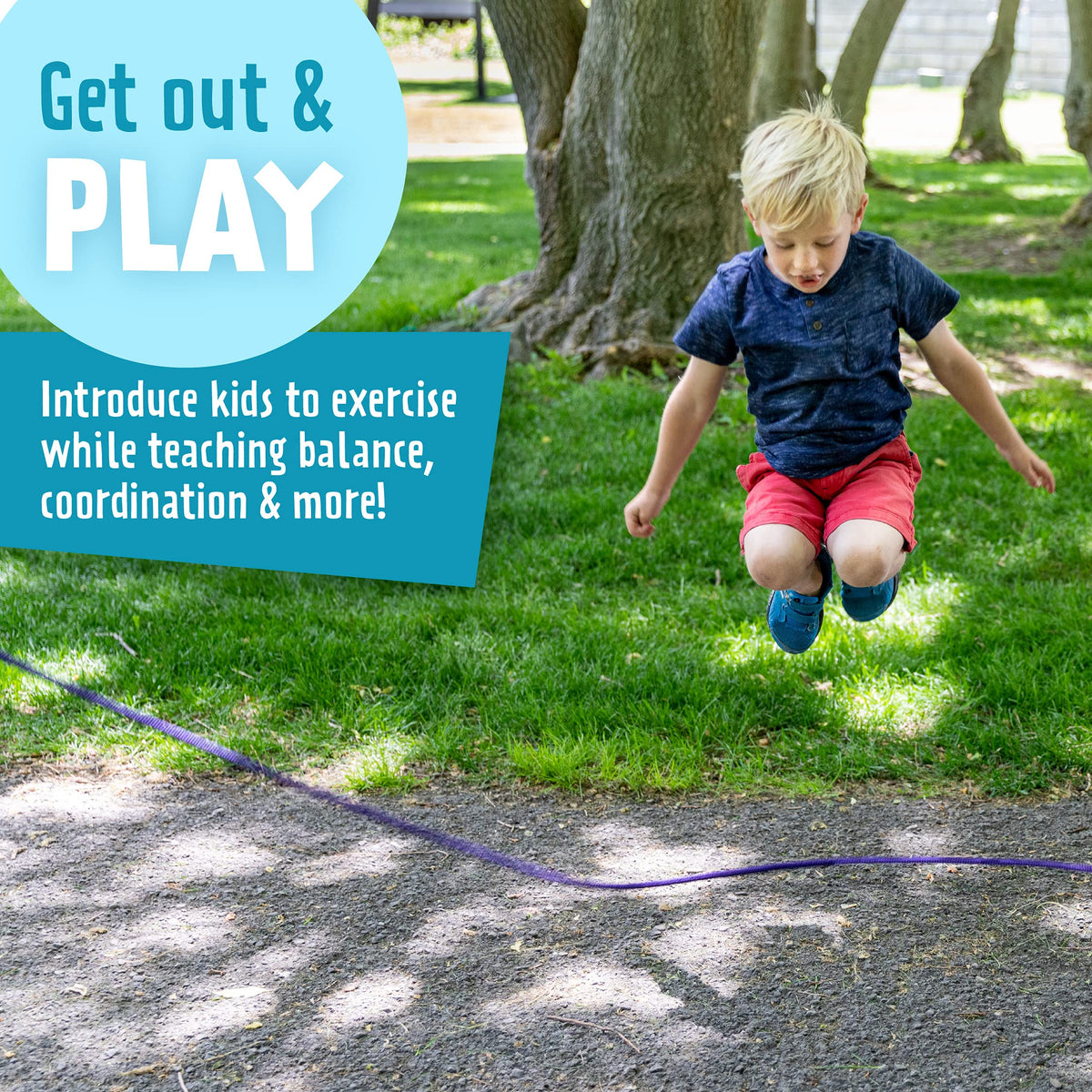 Just Jump It 16' Foot Single Jump Rope - Active Outdoor Youth Fitness - Double Dutch Length - Raspberry Confetti