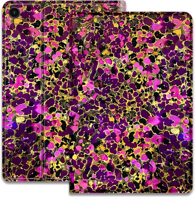 Case for Samsung Galaxy Tab A11 + Plus/A9 + Plus 11 Inch 2025/2023 Ultra-Thin Multi-Angle Protective Cover with Auto Sleep/Wake Black Cat and the Blue Flower