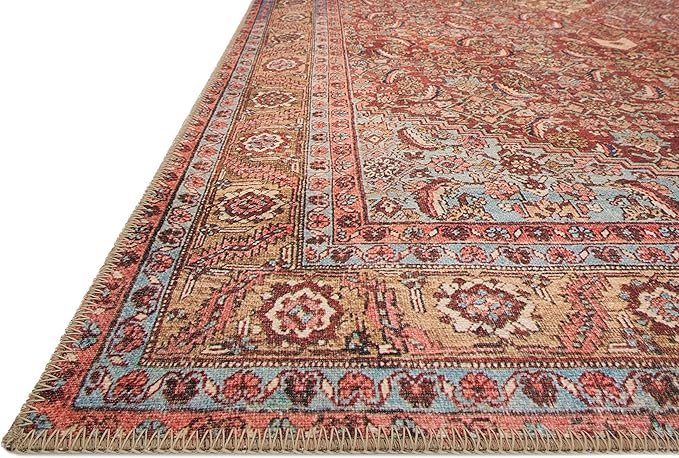 Loloi Loren Collection LQ-06 Red/Multi 2'-3" x 3'-9" Accent Rug
