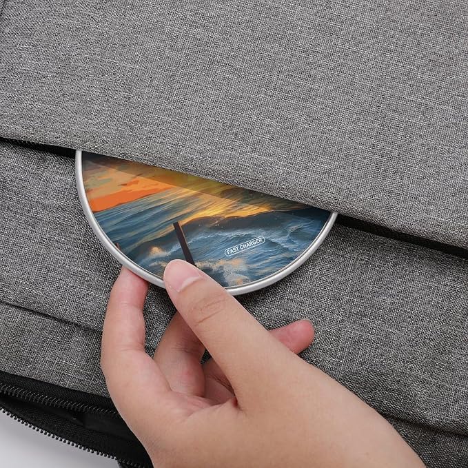 Sunset Sea Wireless Charger 10W Fast Charging Pad Anti-Slip Qi Certified Wireless Charging Pad Charging Station Portable Phone Charger for All Wireless Charging Smartphone