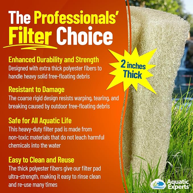 Aquatic Experts Cream COARSE Pond Filter Pad