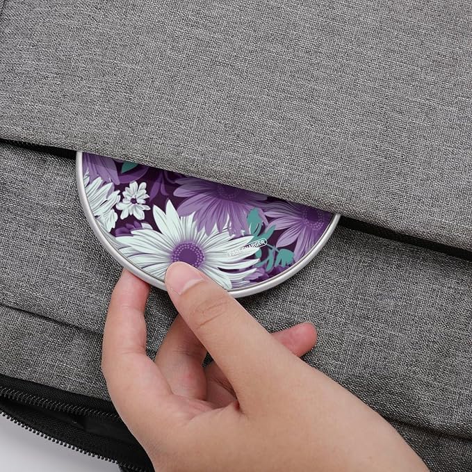 Purple White Floral Wireless Charger Fast Charging Pad | Anti-Slip Qi Certified Wireless Charging Pad for All Phones with Wireless Charging Function for Home Office Travel
