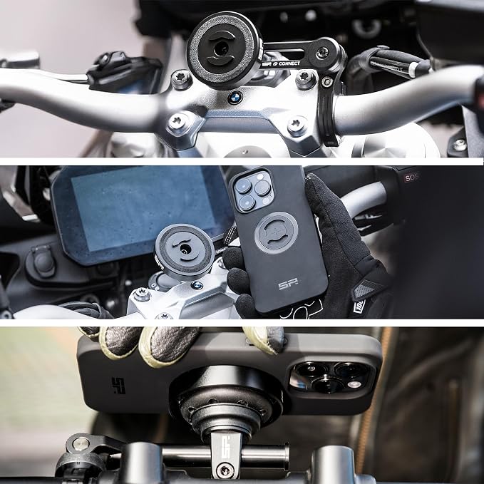 SP CONNECT Moto Bundle II with Anti Vibrations Module| SPC+ | Compatible with for Samsung S20| Motorcycle Phone Mount |Phone Mount for Motorcycle Handlebars | Cell Phone Holder