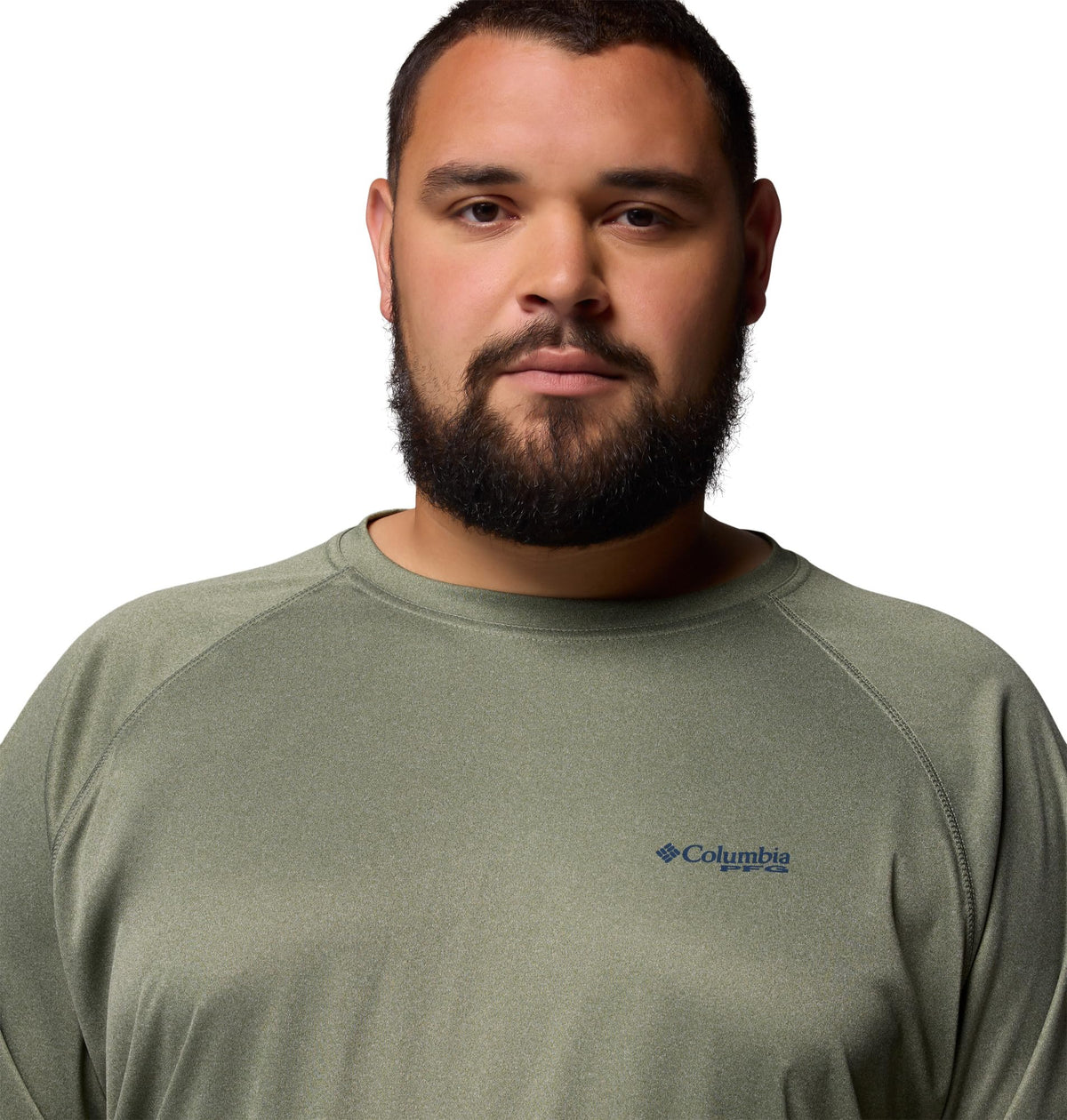 Columbia Men's PFG Terminal Tackle Long Sleeve Fishing Shirt, Cypress Heather/Carbon Logo, XX-Large