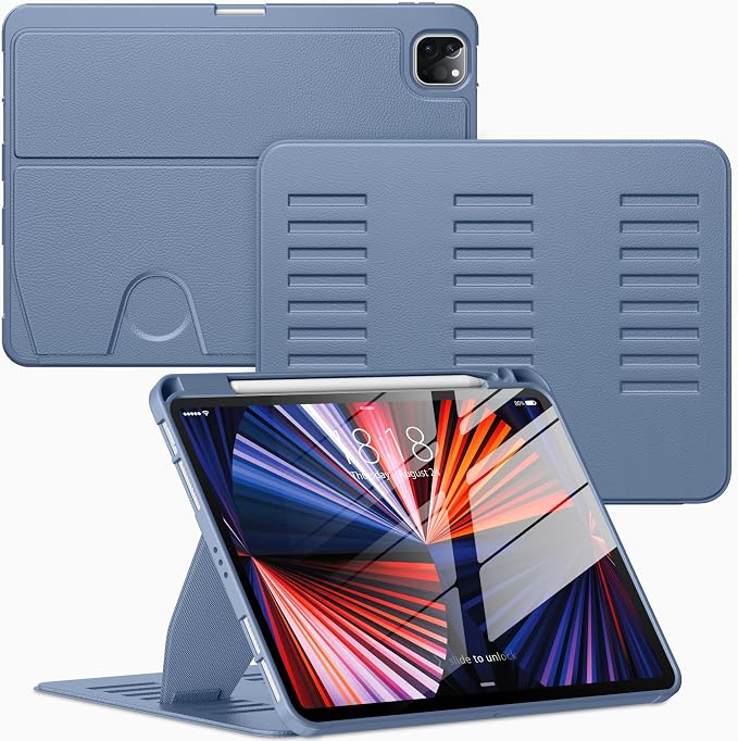 VIKESI Case for iPad Pro 11 inch (M5/M4) 2025/2024Multiple Angles Magnetic Stand CoverShockproof BackPencil Holderand Auto Sleep/WakeBlack