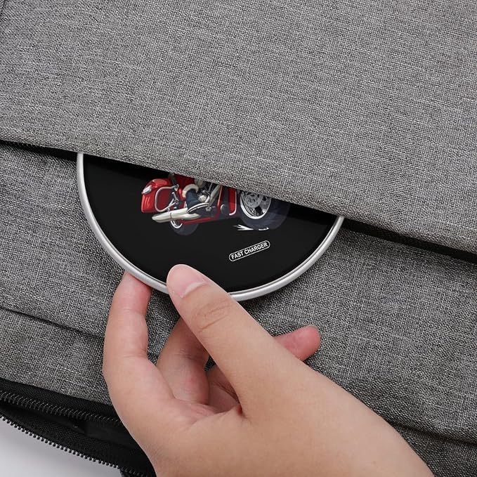 Santa Snowy Motorcycle Wireless Charger SlimWireless Charging Pad Anti-Slip Charger Mat for Men Women