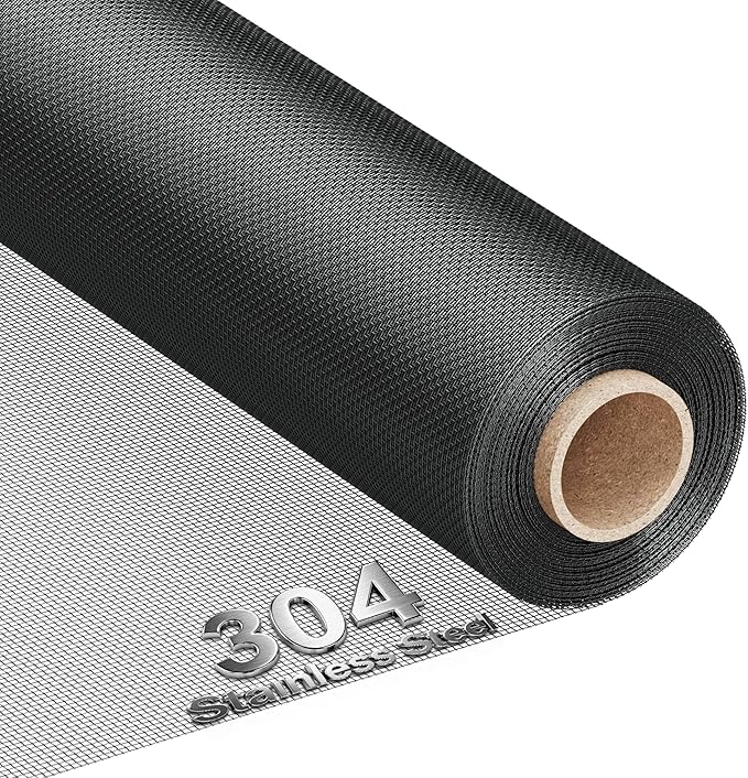 MAGZO 304 Stainless Steel Mesh Screen Roll 35in x 16ft