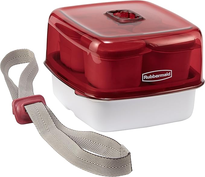 Rubbermaid Fasten + Go Sandwich Kit, Marsala, 4-Piece Set