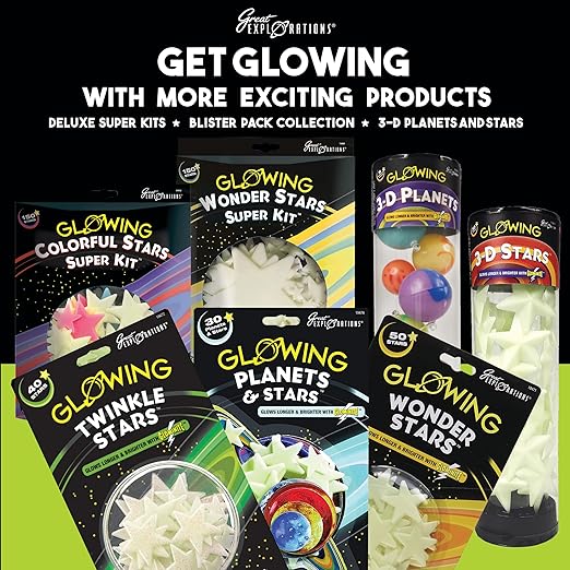 Great Explorations, 3D Glow in the Dark Planets in a Tube, Ages 5 and Up