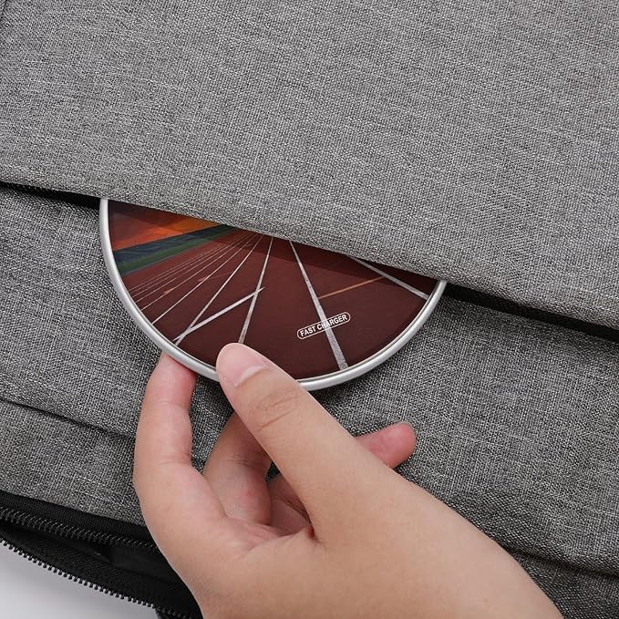 Dusk Running Track Wireless Charger 10W Fast Charging Pad Anti-Slip Qi Certified Wireless Charging Pad Charging Station Portable Phone Charger for All Wireless Charging Smartphone