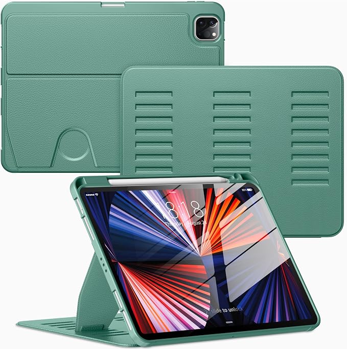 VIKESI Case for iPad Pro 11 inch (M5/M4) 2025/2024Multiple Angles Magnetic Stand CoverShockproof BackPencil Holderand Auto Sleep/WakeBlack