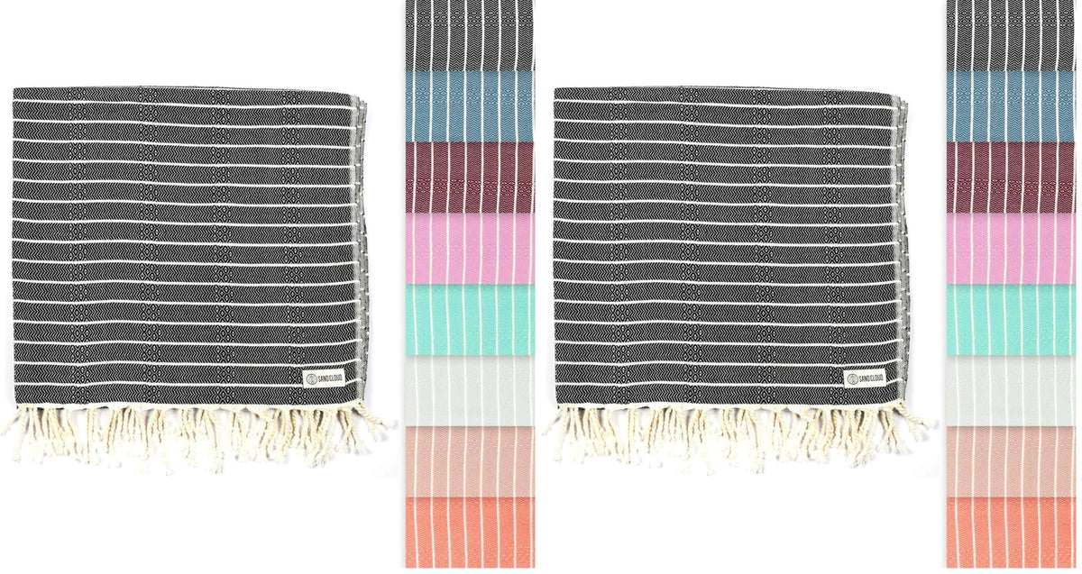 Sand Cloud Turkish Beach Towel - Sand Resistant & Quick Dry Towel - 2 Pack