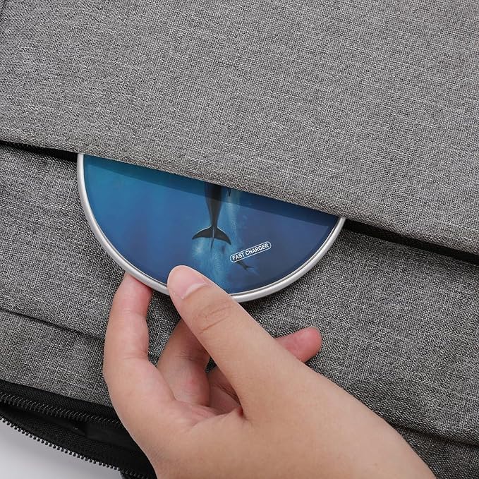 Dolphin in The Ocean Wireless Charger Fast Charging Pad | Anti-Slip Qi Certified Wireless Charging Pad for All Phones with Wireless Charging Function for Home Office Travel