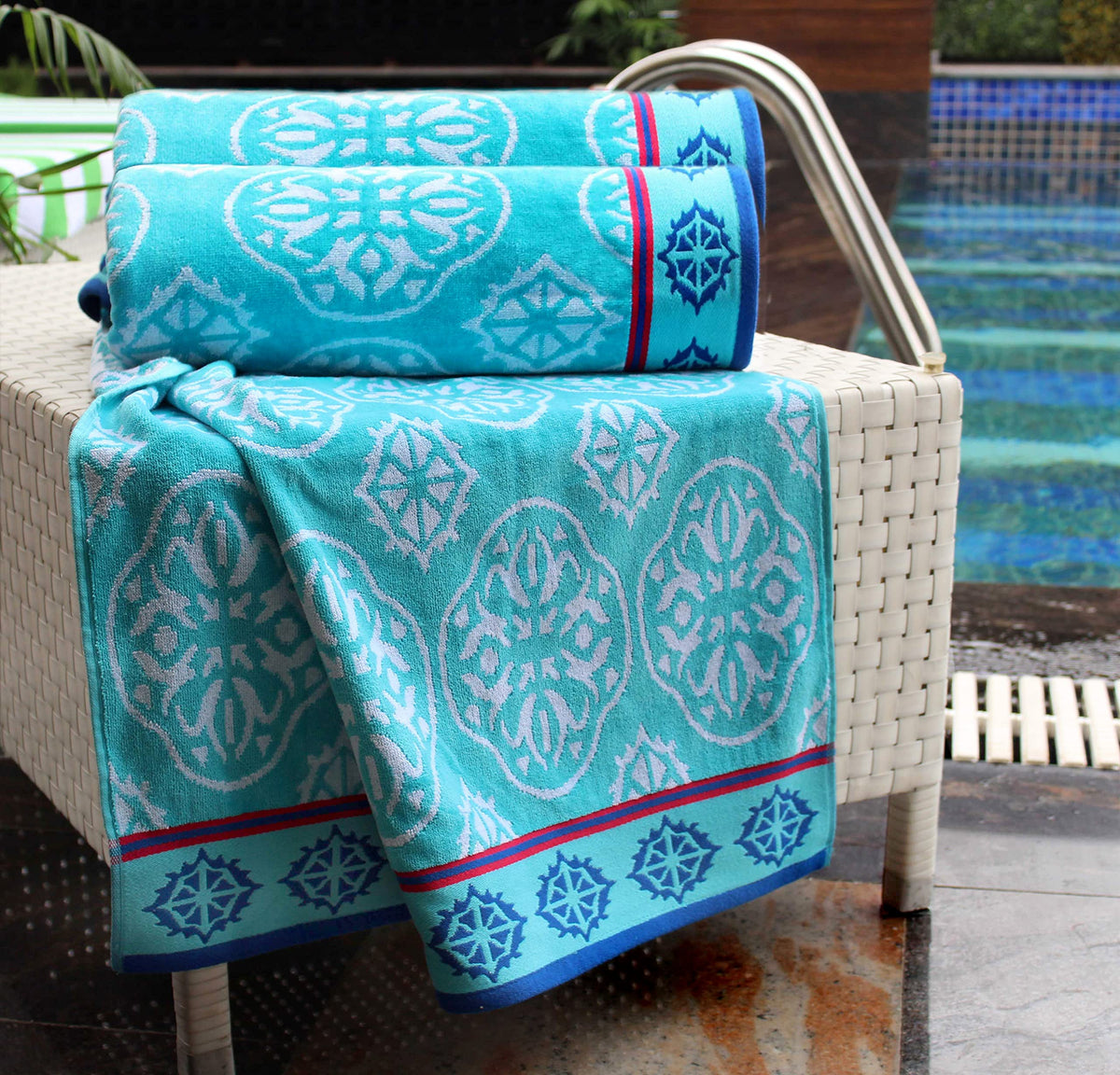 COTTON CRAFT Oversized XL Beach Towels - 39 x 68 inches - 2 Pack