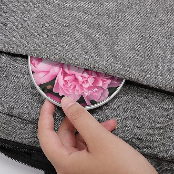 Pink Peony Wireless Charger Magnetic Phone Induction Charger 10w Fast Wireless Charging Station Compatible with iPhone 17 16 15 14 13 12 Pro Max Samsung Galaxy S25 S24 S23