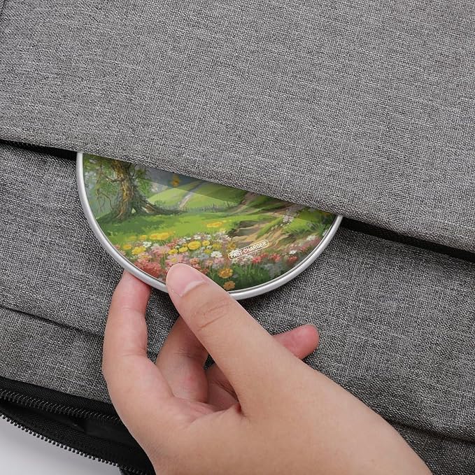 Spring Landscape Wireless Charger 10W Portable Fast Wireless Charging Pad Compatible with Phone Slim Charging Station Lightweight Charger Mat Charging Block for Travel Home Office