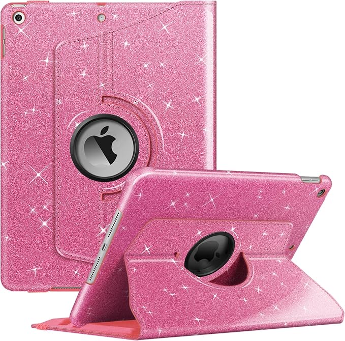 Fintie 360° Rotating Case for iPad 9th / 8th / 7th Generation 10.2 Inch | Swivel Stand Portrait &amp Landscape Viewing Shockproof Cover with Pencil Holder Auto Wake/Sleep Aqua Wave
