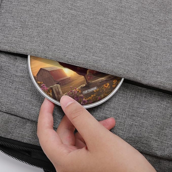 Farmhouse Rooster Chicken Sunset Wireless Charger SlimWireless Charging Pad Anti-Slip Charger Mat for Men Women