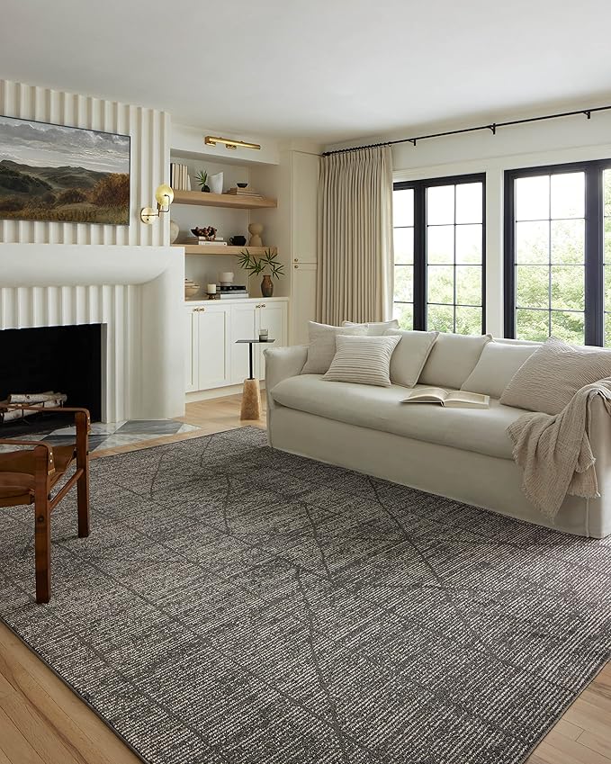 Loloi Kamala Collection KAM-06 Charcoal/Ivory 2'-3" x 3'-10" Accent Rug