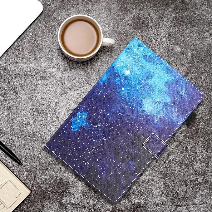 Case for Samsung Galaxy Tab S10 Lite/ S10 FE/ S9 FE 10.9 InchX400/X520/X510 Auto Wake/Sleep Premium PU Leather Folding Stand Cover with Pen Holder &amp Multiple Viewing Angles - Beach