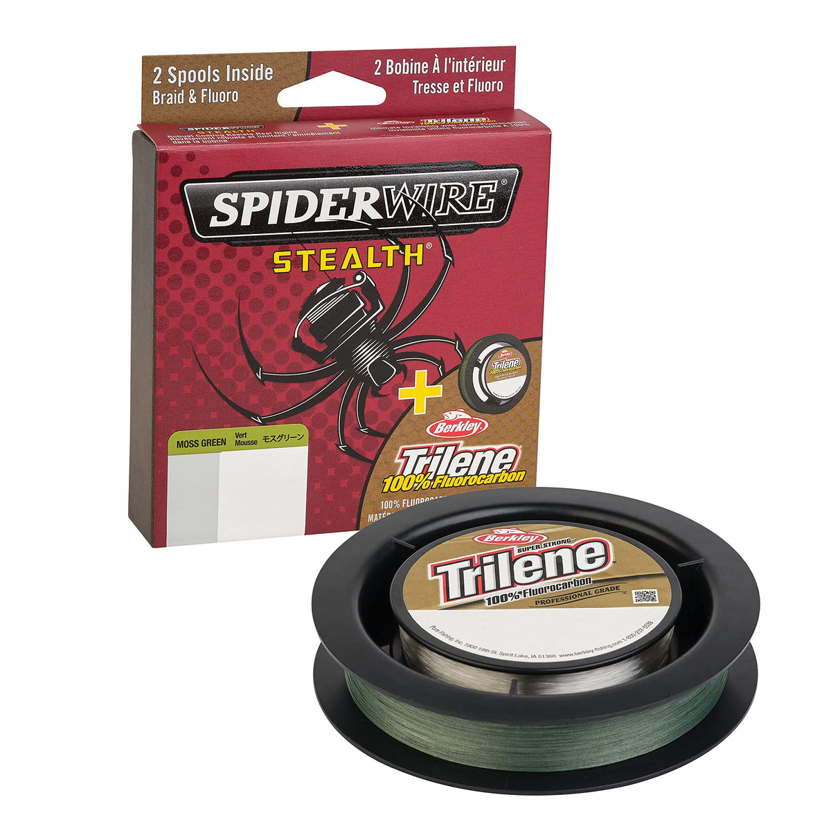 Berkley FireLine® Superline, Moss Green/Clear, 10lb | 4.5kg, 125yd | 114m Fishing Line, Suitable for Freshwater Environments