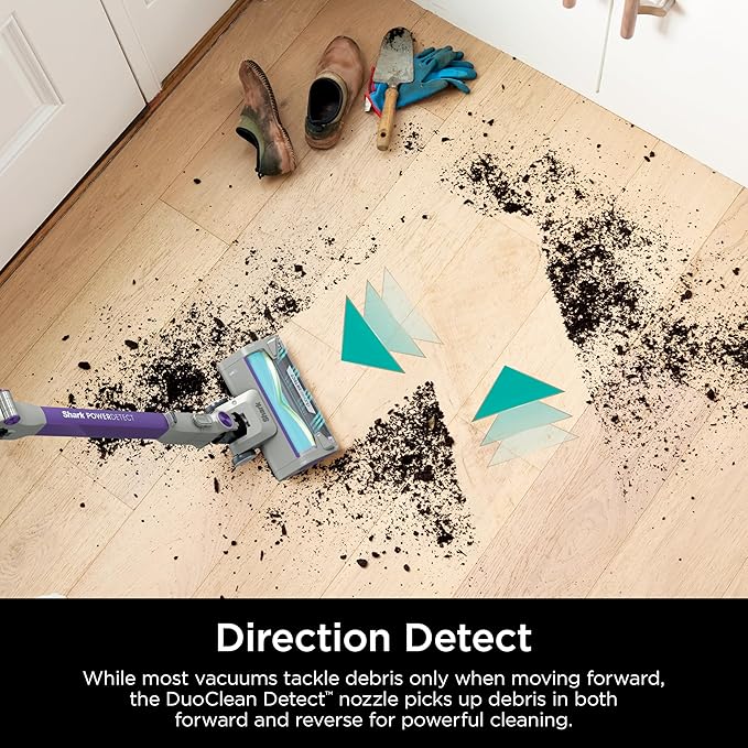 Shark PowerDetect Cordless Stick Vacuum, Powerful Suction, HEPA Filtration, 70-Minute Runtime, Carpet & Hard Floor, Portable, XL Dust Cup, Stick Vacuum for Pet Hair, Dark Gray, IP1251