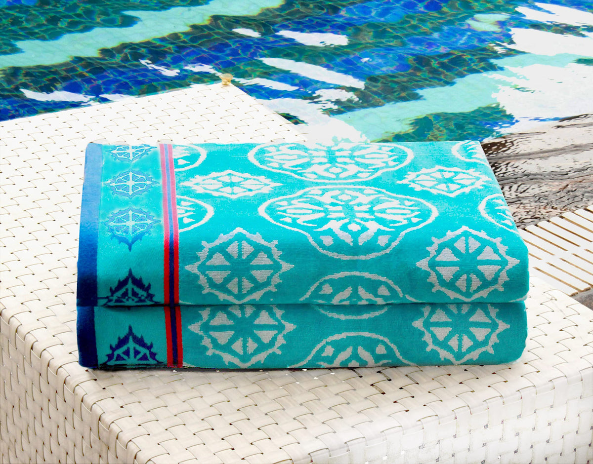 COTTON CRAFT Oversized XL Beach Towels - 39 x 68 inches - 2 Pack