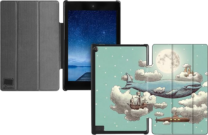 caseable Fire Tablet Cover with Blossom Bird Design