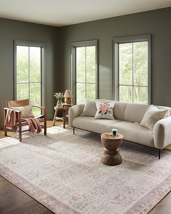Loloi Rifle Paper Co. Maison Collection MAO-08 Cream 8'-4" x 11'-6", .19" Pile Height, Area Rug