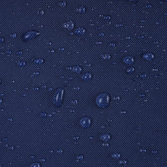 Phantoscope Pack of 2 Outdoor Waterproof Throw Pillow Covers with Contrast Piping, Decorative Square Cushion Case Patio Pillows for Couch Tent Sunbrella, Dark Blue 18x18 inches