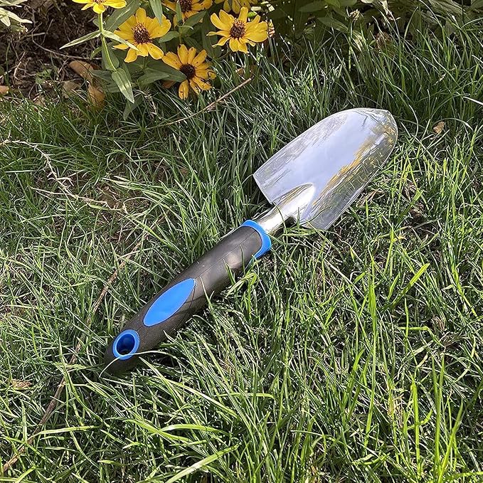 Garden Tool Shovel for Digging Gardening Trowel for Lawn Planting Alloy Spade Plastic Handle Anti Slippery