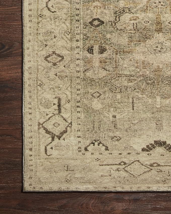 Loloi Margot Collection MAT-04 Antique/Sage 7'-6" x 9'-6" Area Rug feat. CloudPile, No-Shed Easy Clean Large Patterned Area Rug for Living Room, Bedroom, Dining Area