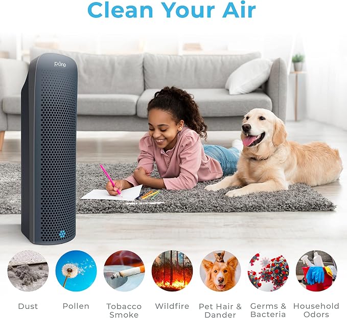 Pure Enrichment PureZone Elite True HEPA Large Room Tower Air Purifier