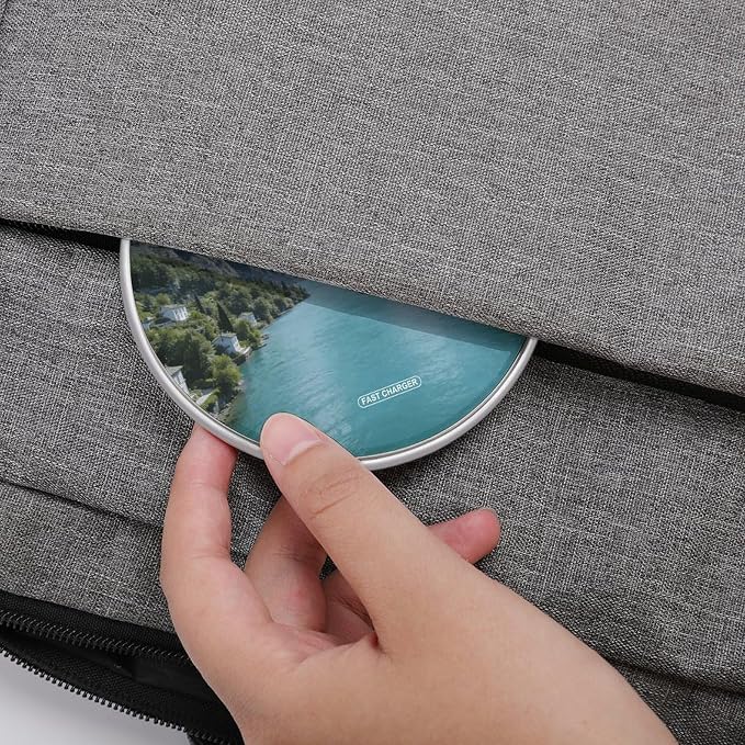 Lake Como Wireless Charger Portable 10W Fast Wireless Charging Pad Compatible with Phone Ultra-Thin Charging Station Lightweight Charger Mat for Travel Home Office Desk