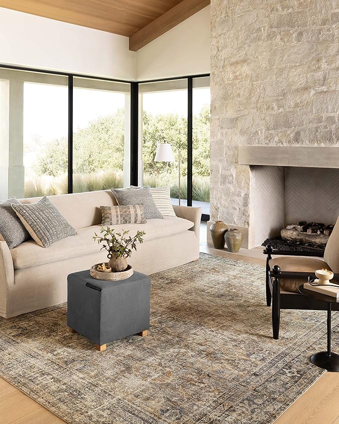 Loloi Amber Lewis Morgan Collection MOG-01 Sunset/Ink 2'-3" x 9'-6" 38" Thick Runner Rug feat. CloudPile, Neutral, Room Décor, Vintage Inspired, Livingroom, Bedroom, Dining Area