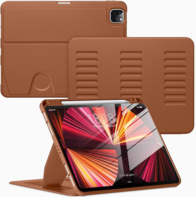 VIKESI Case for iPad Pro 11 inch (M5/M4) 2025/2024Multiple Angles Magnetic Stand CoverShockproof BackPencil Holderand Auto Sleep/WakeBlack