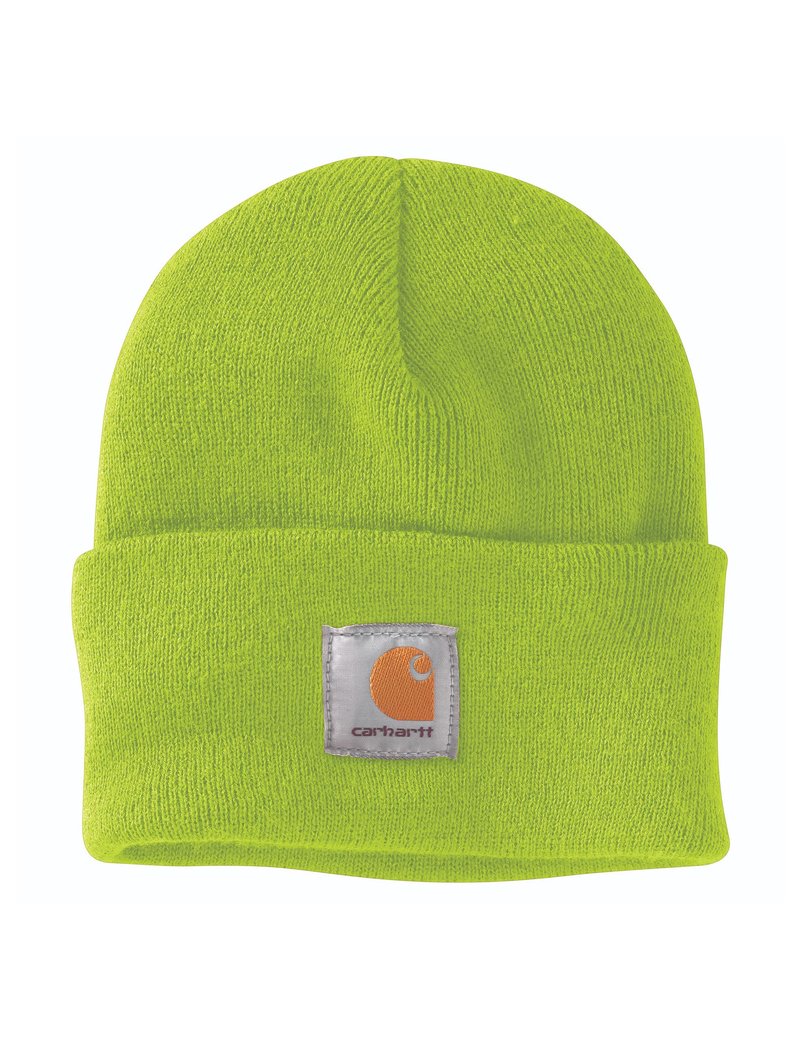 Carhartt Men's Knit Cuffed Beanie, Brite Lime, One Size