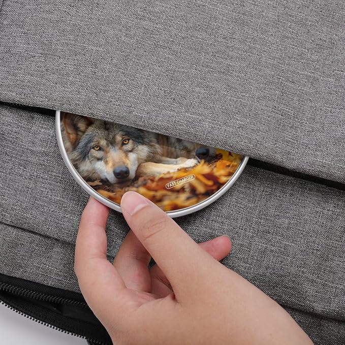 Autumn Wolf Wireless Charger SlimWireless Charging Pad Anti-Slip Charger Mat for Men Women